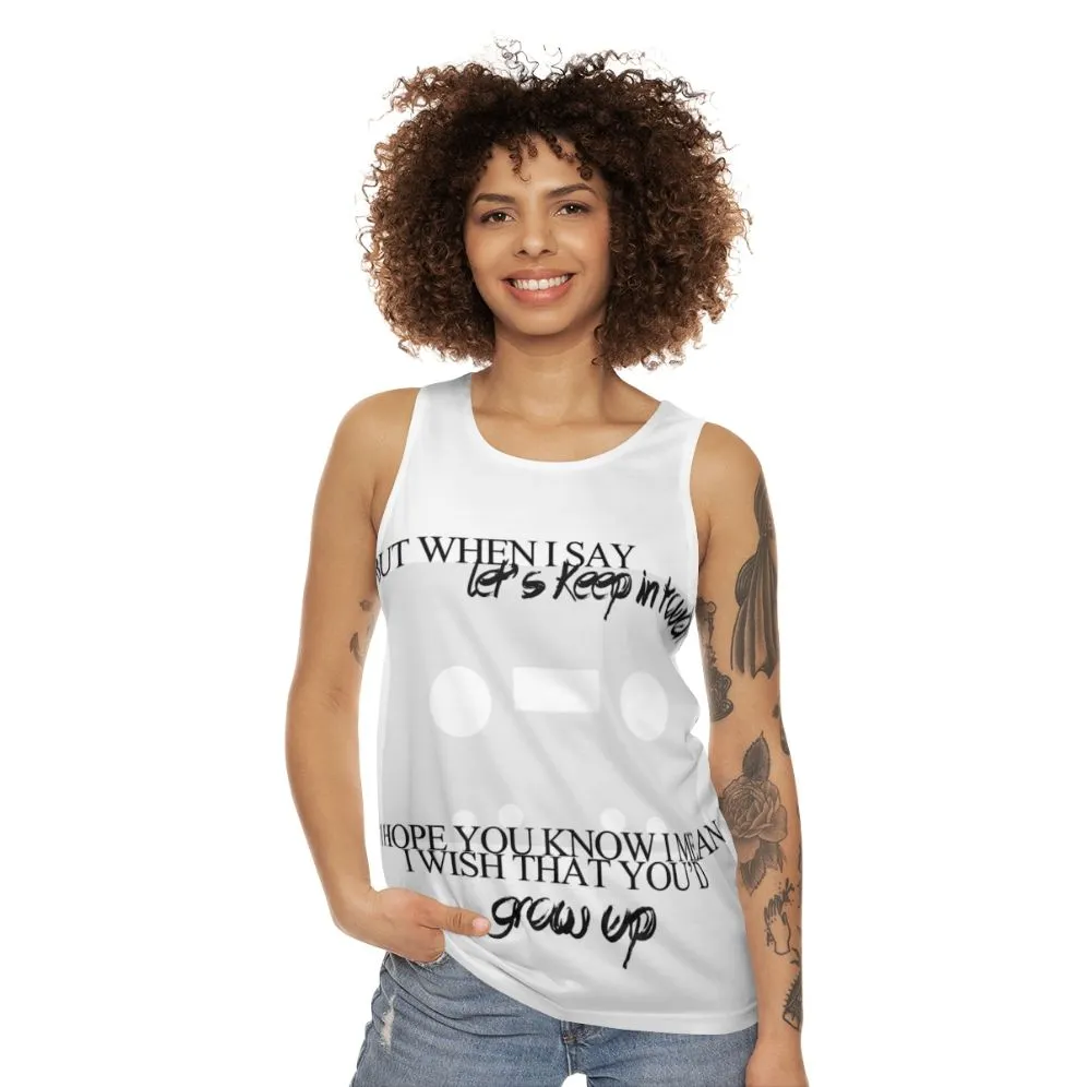 "Let's Keep In Touch" Unisex Band Graphic Tank Top
