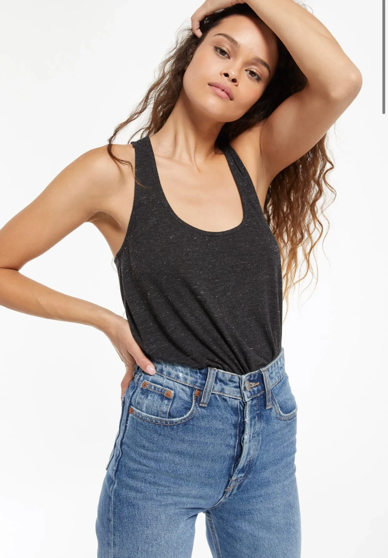 Racer Back Speckled Tee