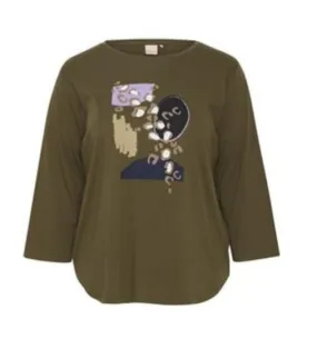 Simple Wish Dark Olive top
