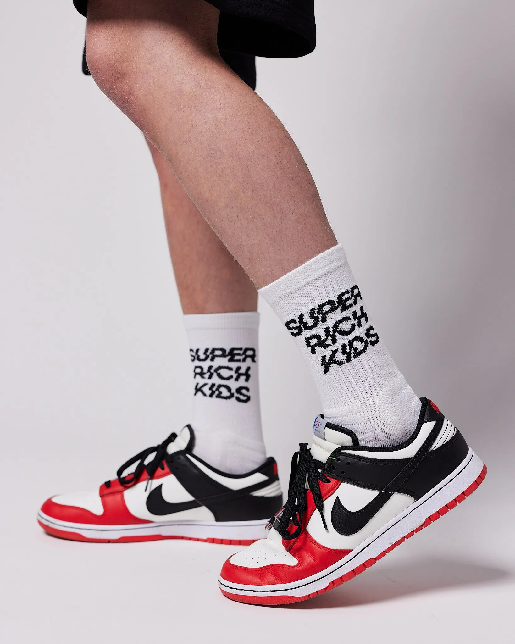 Sokken 'SUPER RICH KIDS' wit