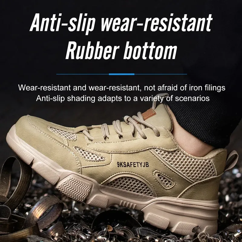 Steel Toed Sneakers For Work Anti Puncture Work Place Safe