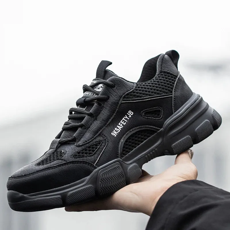 Steel Toed Sneakers For Work Anti Puncture Work Place Safe