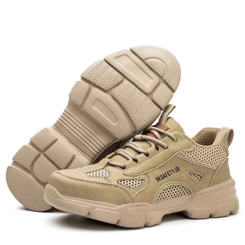 Steel Toed Sneakers For Work Anti Puncture Work Place Safe