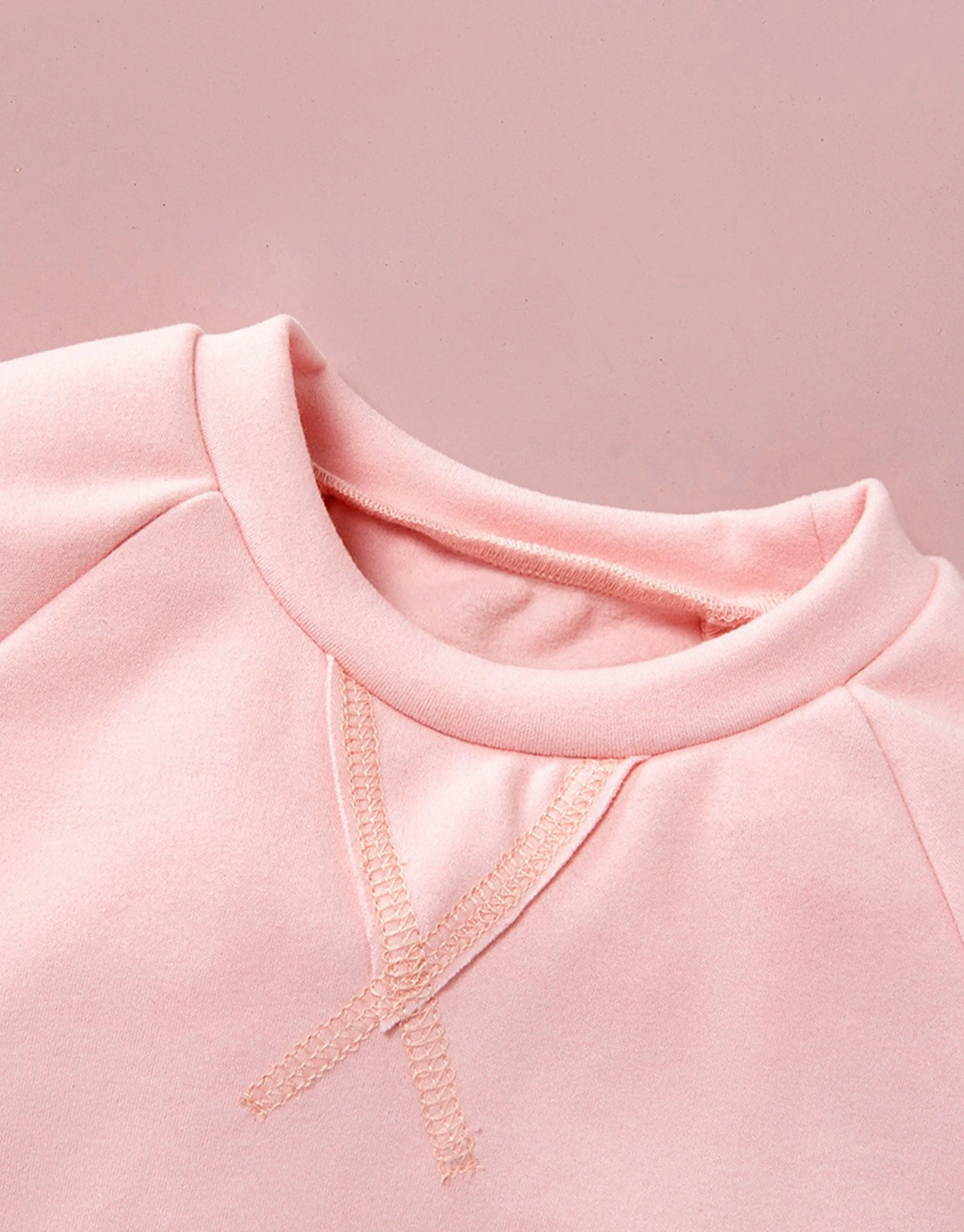 Striped Baby Set | Solid Top and Striped Pants | 2-Piece Set in Pink