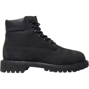 Timberland Kid's Premium 6-Inch Waterproof Boot Shoes - Black Nubuck