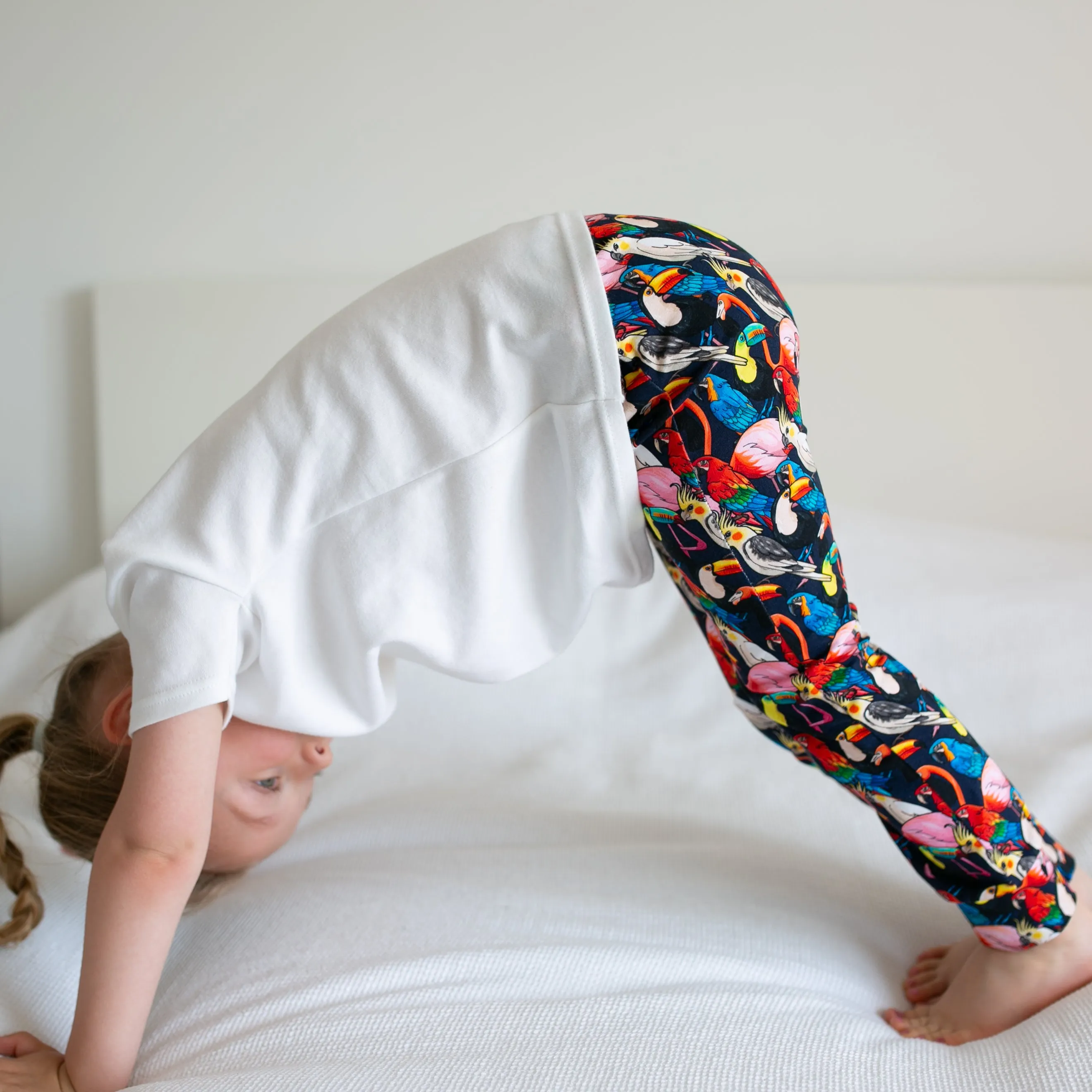 Tropical birds Print Baby Leggings
