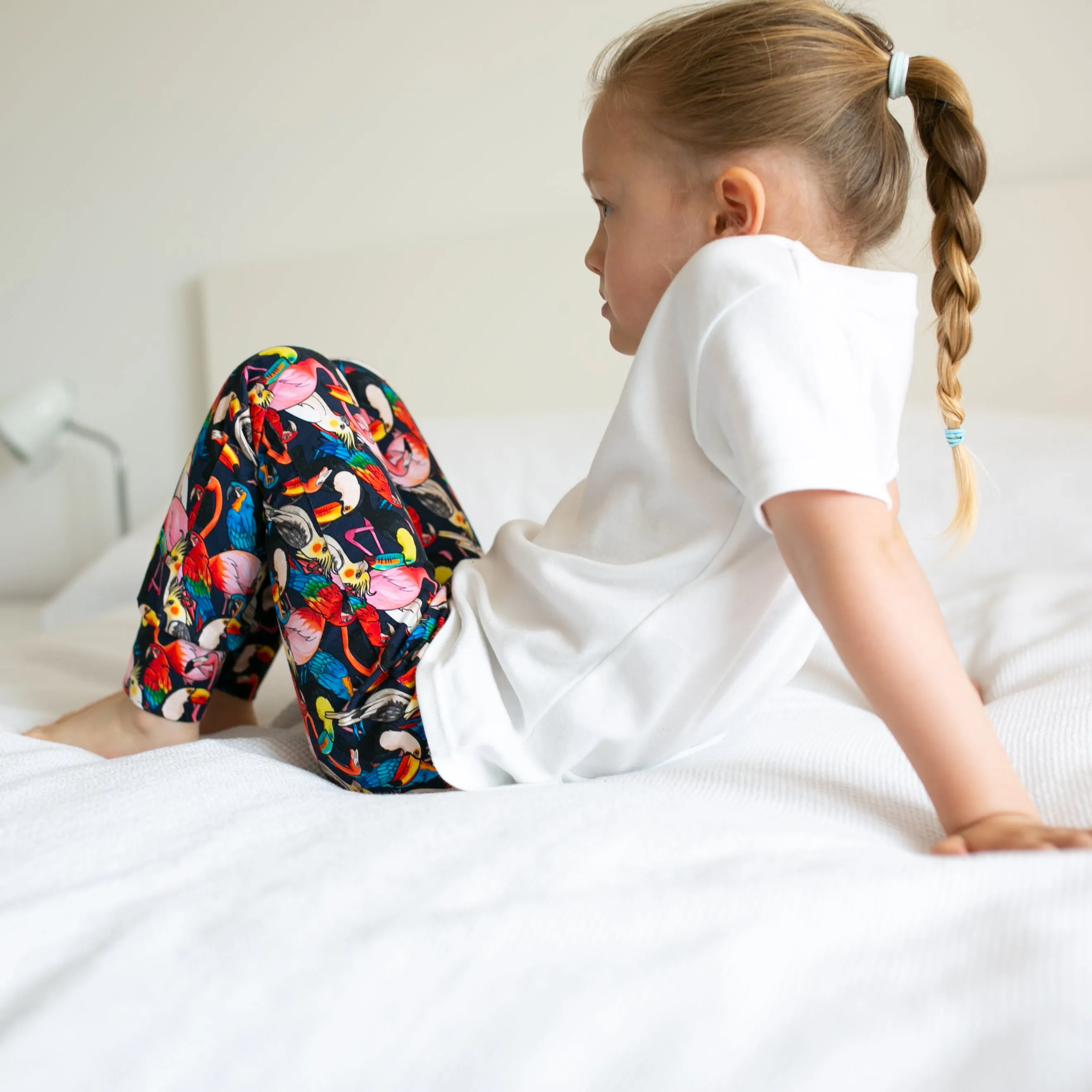 Tropical birds Print Baby Leggings