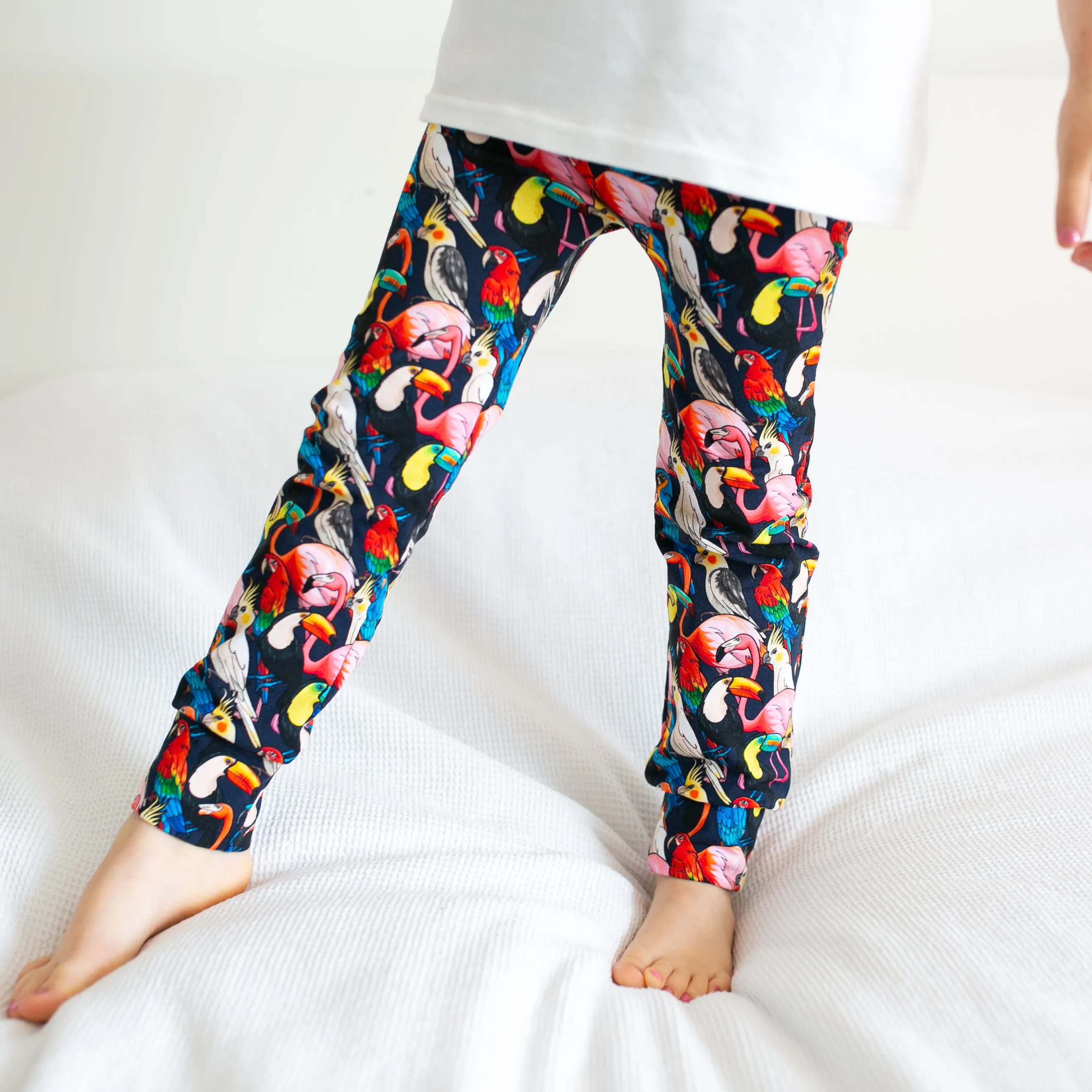 Tropical birds Print Baby Leggings