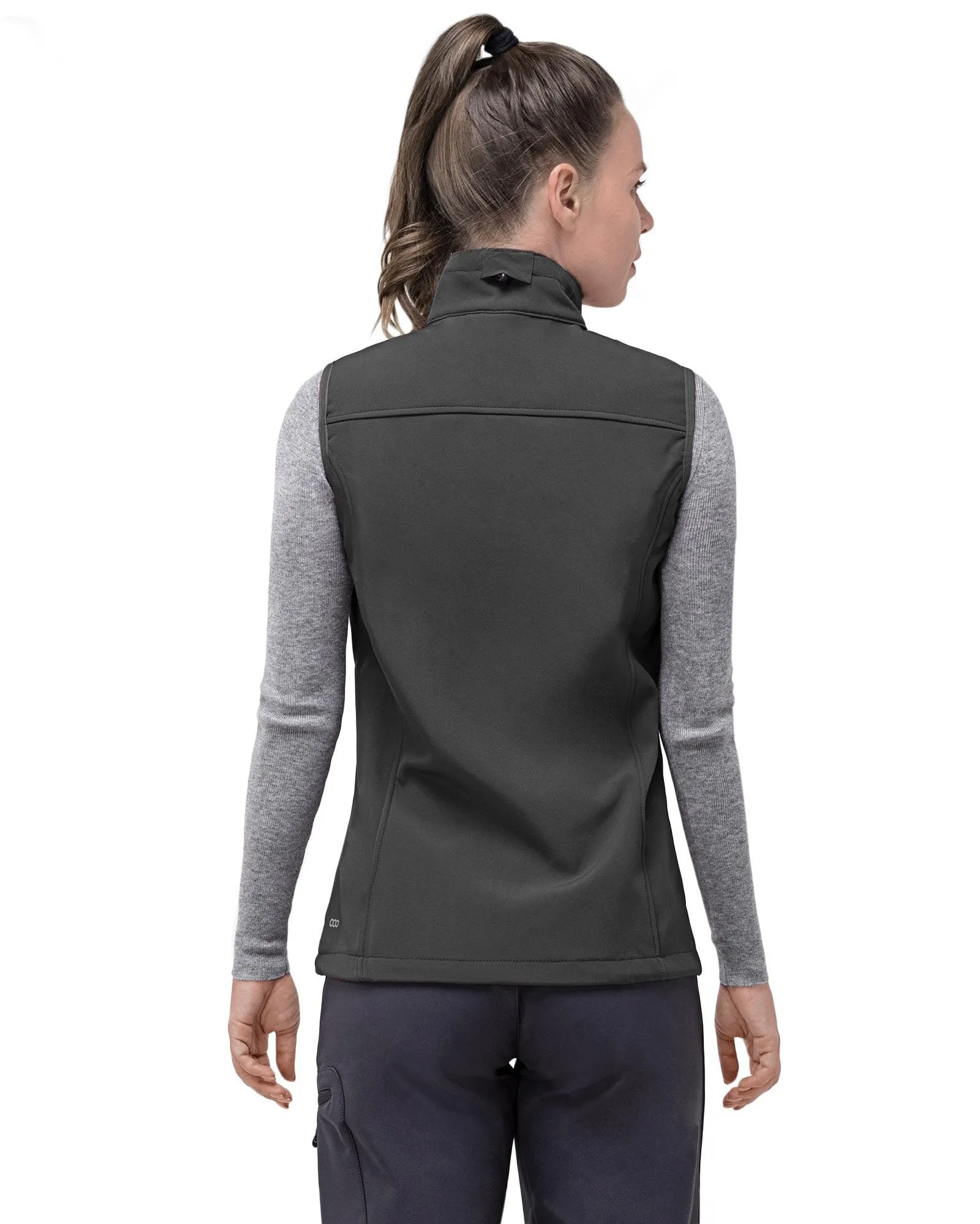 Women’s 0.88 lbs Weatherproof Softshell Fleece Lined Gilet Vest Outerwear with 4 Pockets